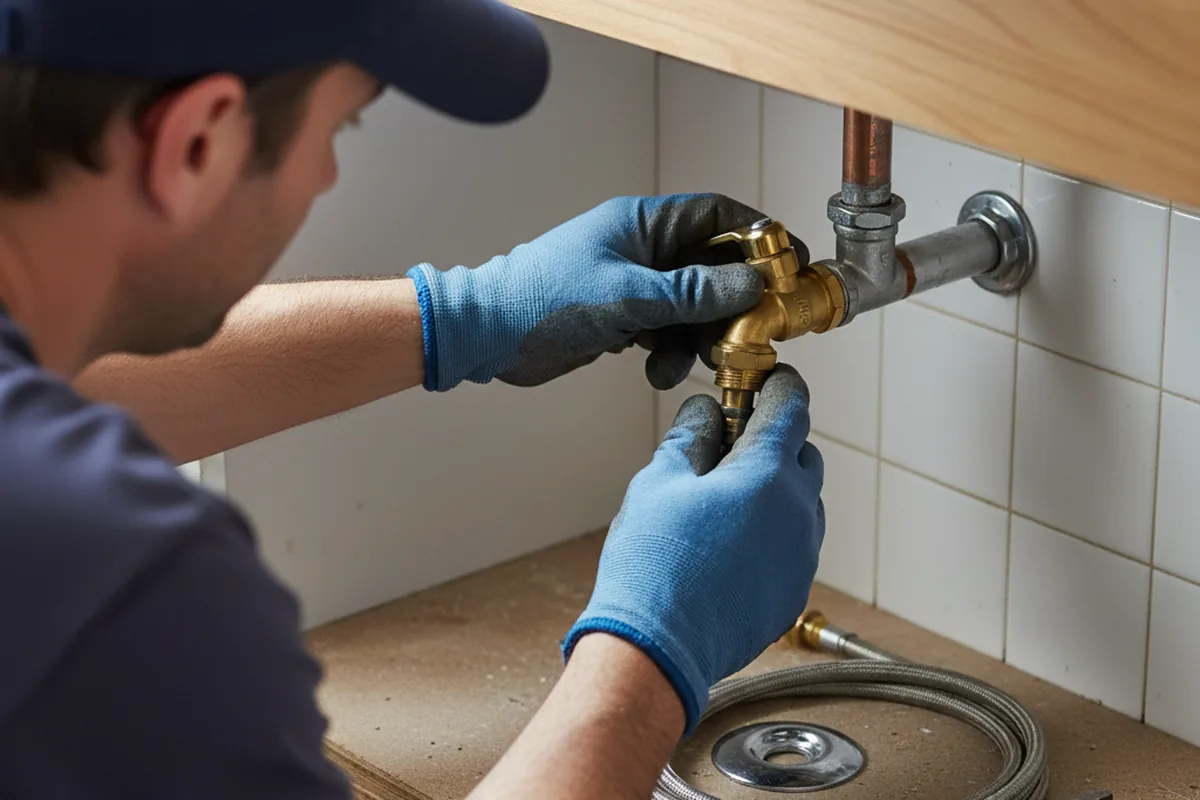 Shutoff valve and fitting work during Faucet and Fixture Repair in Leitchfield